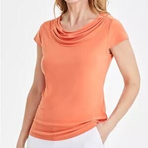 Kasper Cowl Neck Cap Top - Size 2X***